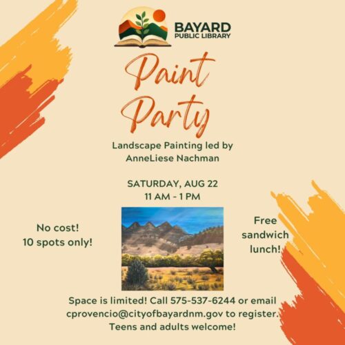 Paint Party Aug 22 (Instagram Post)